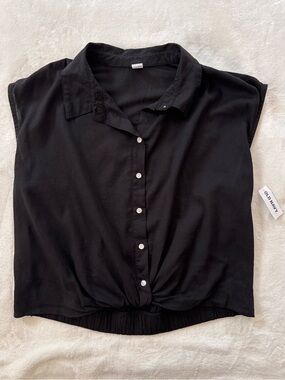 Old Navy black button down shirt